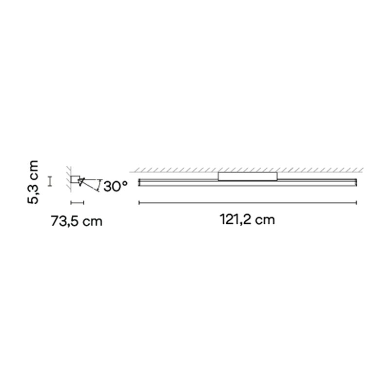 Vibia Spa Vanity Light 121 cm - 5987 Wandlampe