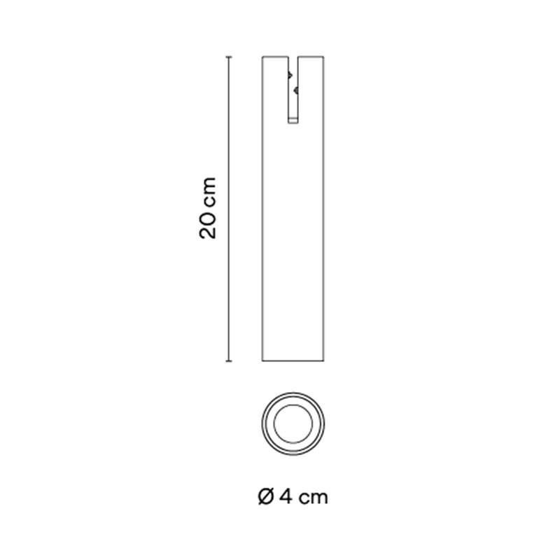 Vibia Bind Downlight Ø 4 cm x 20 cm Medium - 6525 Leuchte für Schienenbeleuchtung