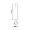 Vibia Bind Downlight Ø 4 cm x 20 cm Medium - 6525 Leuchte für Schienenbeleuchtung