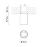 Vibia Bind solo Downlight Ø 3 cm x 4 cm Medium - 6614 Einbauspot