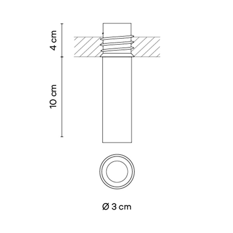 Vibia Bind solo Downlight Ø 3 cm x 10 cm Narrow - 6630 Einbauspot