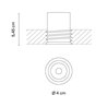 Vibia Bind solo Ø 4 cm Narrow - 6650 Einbauspot