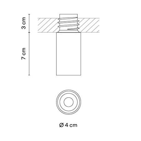 Vibia Bind solo Downlight Ø 4 cm x 7 cm Medium - 6664 recessed spot