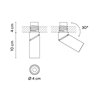 Vibia Bind solo Spotlight Ø 4 cm x 10 cm Medium - 6674 Einbauspot