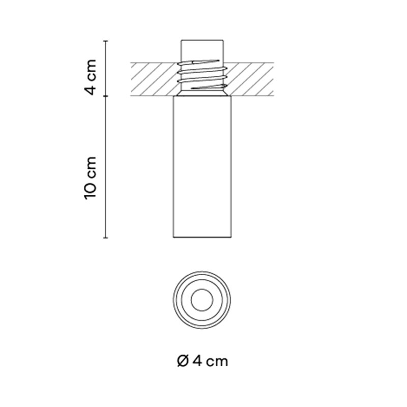 Vibia Bind solo Downlight Ø 4 cm x 10 cm Wide - 6688 Einbauspot