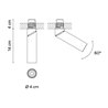Vibia Bind solo Spotlight Ø 4 cm x 14 cm Narrow - 6690 Einbauspot