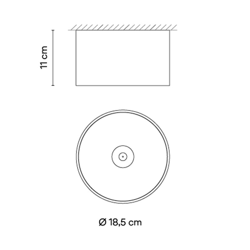 Vibia Bind solo Downlight Ø 18,5 cm Wide - 6702 Deckenlampe