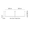 Vibia Sticks solo 402 x 2 x 3 cm UGR <19 - 7369 Hängelampe
