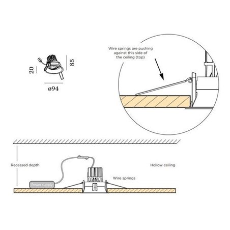 Wever & Ducré DEEP ADJUST 1.0 LED wire springs