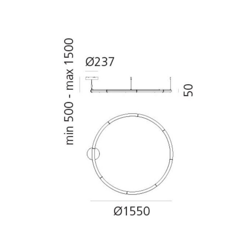 Artemide Alphabet Of Light Circular Ø155 suspended lamp