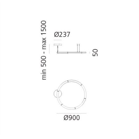 Artemide Alphabet Of Light Circular Ø90 suspended lamp