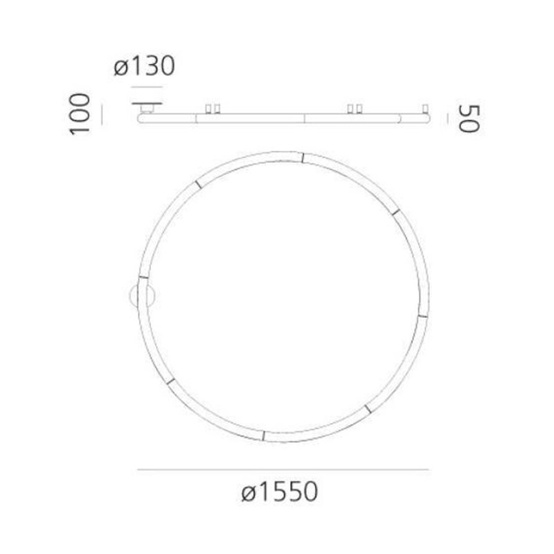 Artemide Alphabet Of Light Circular 
Ø155 SEMI-RECESSED Wall lamp
