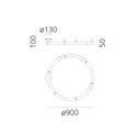 Artemide Alphabet Of Light Circular Ø90 SEMI-RECESSED Wall lamp