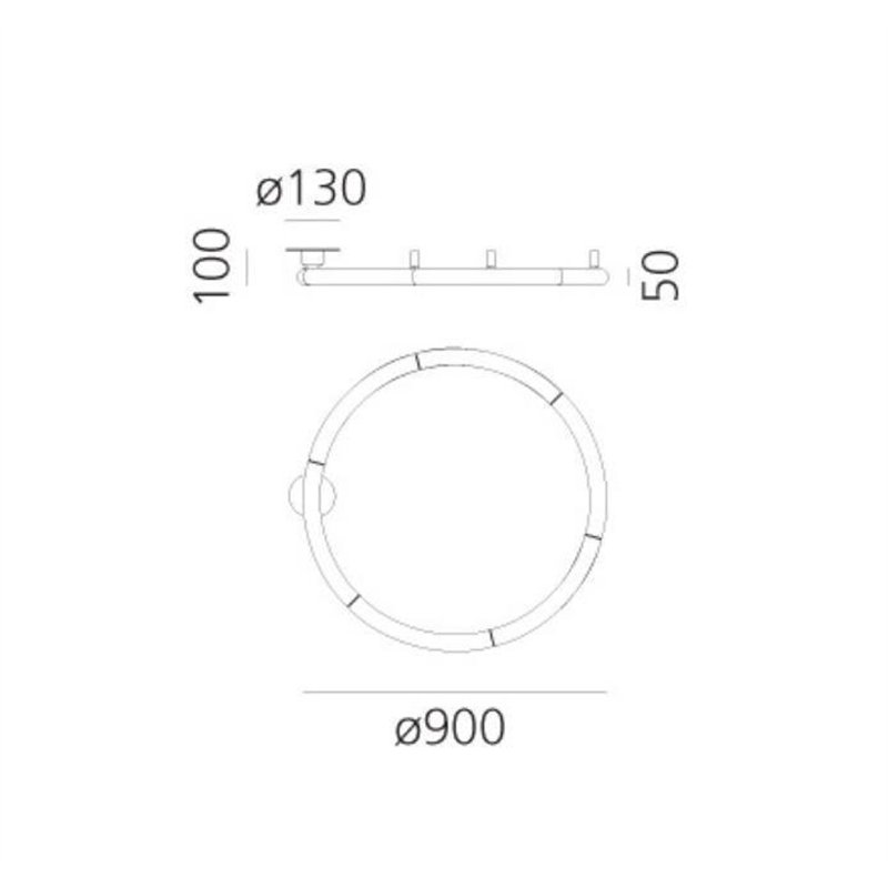 Artemide Alphabet Of Light Circular Ø90 SEMI-RECESSED Wall lamp
