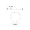 Artemide Alphabet Of Light Circular Ø90 SEMI-RECESSED Wall lamp