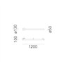 Artemide Alphabet Of Light Linear 120 SEMI-RECESSED Wall lamp
