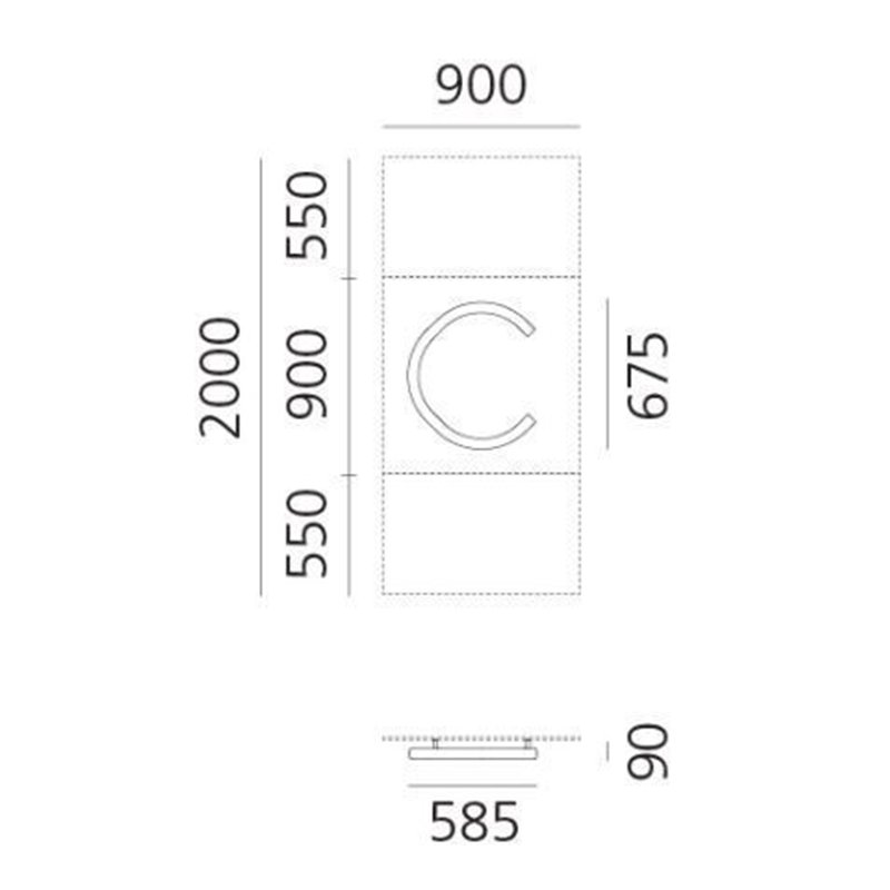 Artemide Alphabet Of Light Wall lamp "c" lowercase