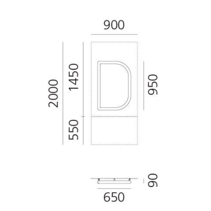 Artemide Alphabet Of Light Wall lamp "D" uppercase