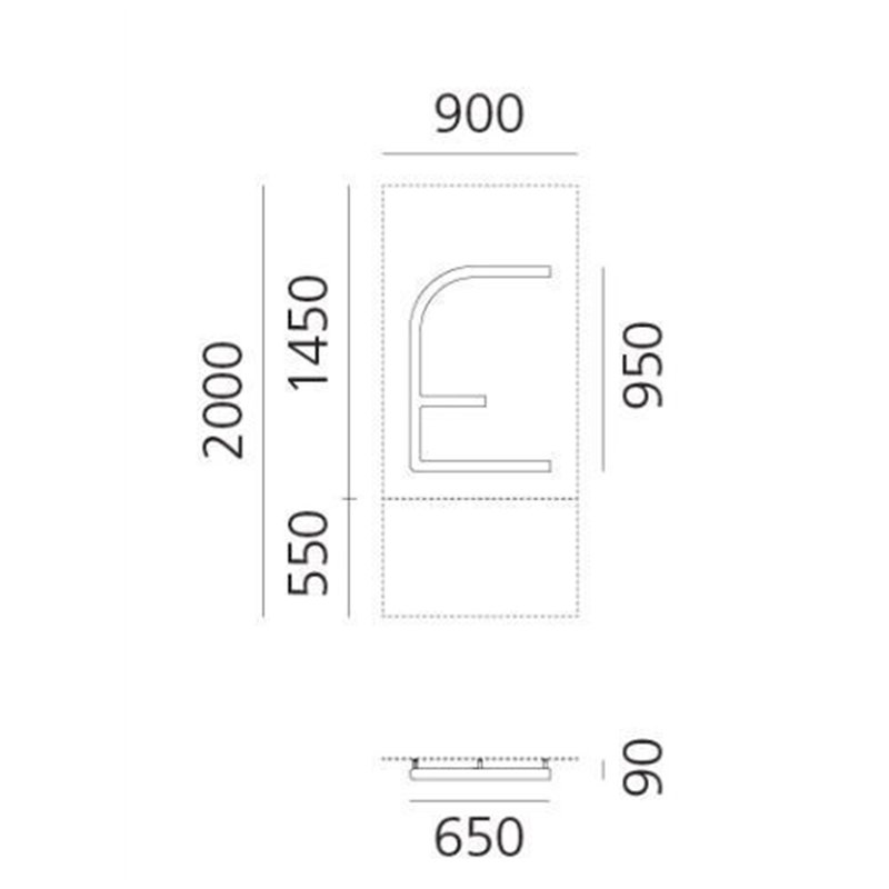 Artemide Alphabet Of Light Wall lamp "E" uppercase