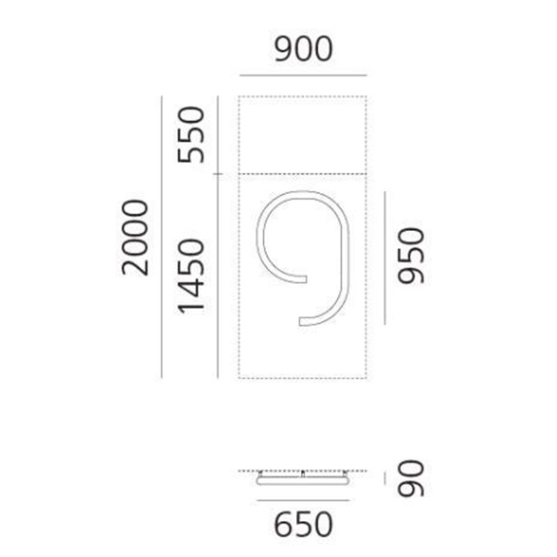 Artemide Alphabet Of Light Wall lamp "g" lowercase