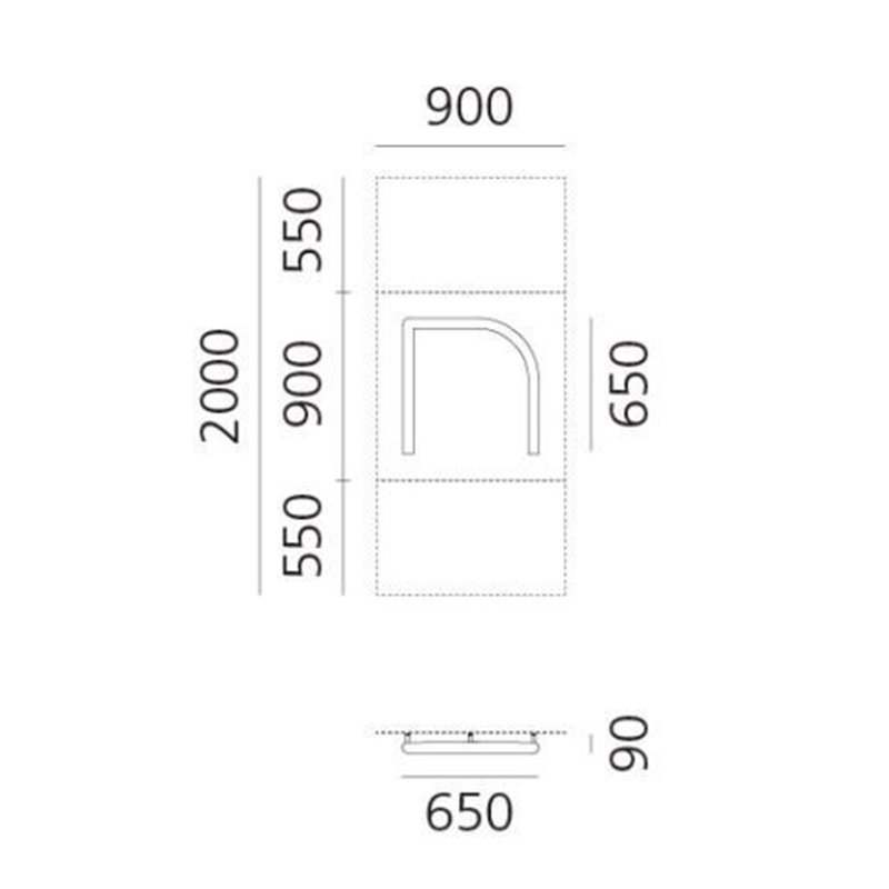 Artemide Alphabet Of Light Wall lamp "n" lowercase