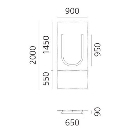 Artemide Alphabet Of Light Wall lamp "U" uppercase