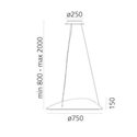 Artemide Ameluna suspended lamp