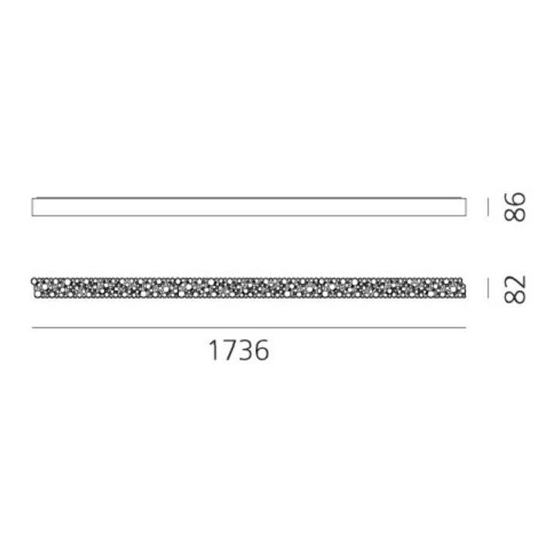 Artemide Calipso Linear SYSTEM ceiling lamp 1785mm