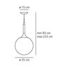 Artemide Castore 25 suspended lamp