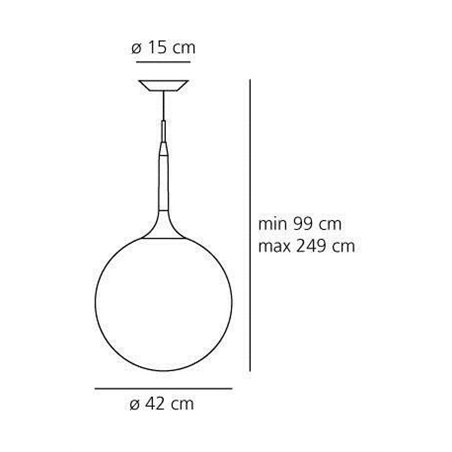 Artemide Castore 42 suspended lamp