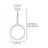 Artemide Castore 42 suspended lamp
