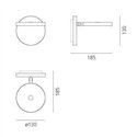 Artemide Demetra Faretto with switch 3000k Wall lamp