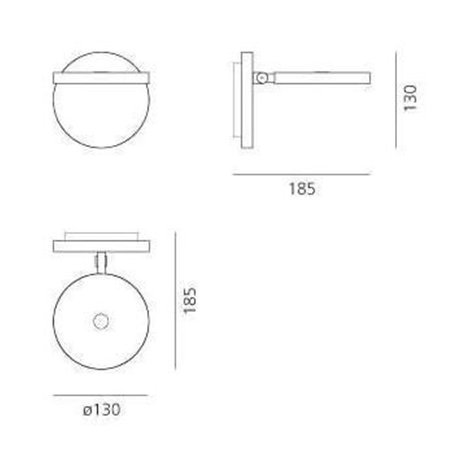 Artemide Demetra Faretto without switch Wall lamp