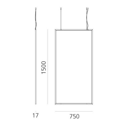 Artemide Discovery Space Rectangular TW suspended lamp