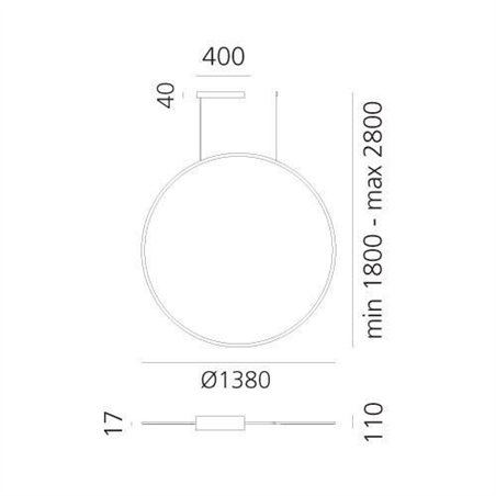 Artemide Discovery Vertical 140 TW suspended lamp