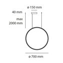 Artemide Discovery Vertical 70 TW suspended lamp