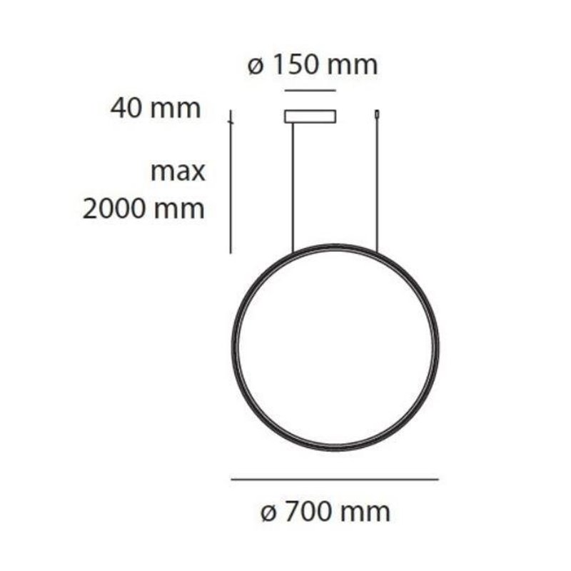 Artemide Discovery Vertical 70 TW suspended lamp