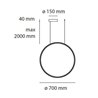 Artemide Discovery Vertical 70 TW suspended lamp