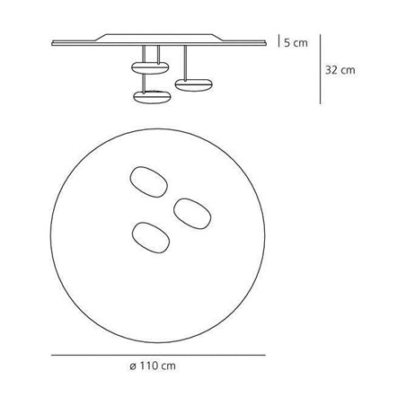Artemide Droplet Led ceiling lamp