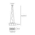 Artemide Logico Mini suspended lamp 3 in linea