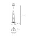 Artemide Logico Mini suspended lamp 3x120°