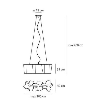 Artemide Logico suspended lamp 3 in linea