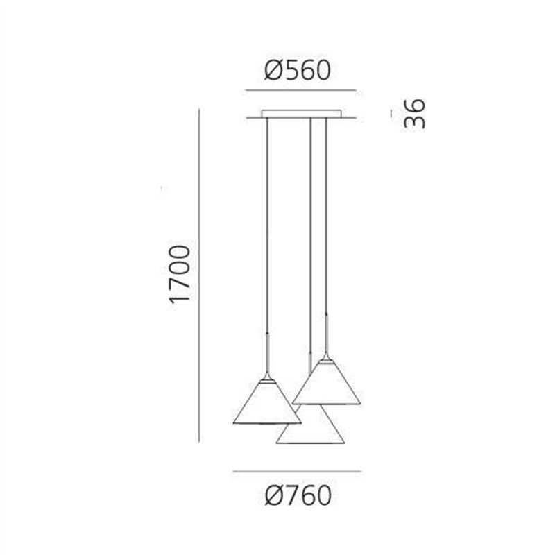 Artemide Look At Me 35 suspended lamp 3st