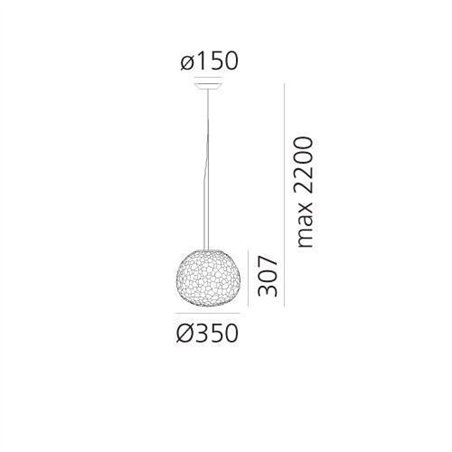 Artemide Meteorite 35 suspended lamp