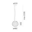 Artemide Meteorite 48 suspended lamp