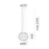 Artemide Meteorite 48 suspended lamp