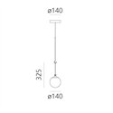 Artemide nh 14 suspended lamp