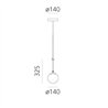Artemide nh 14 suspended lamp