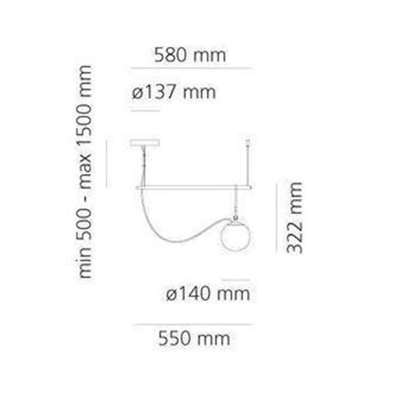 Artemide nh S1 14 suspended lamp