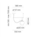 Artemide nh S1 22 suspended lamp
